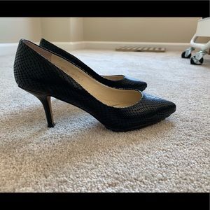 Black Leather High Heels